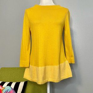 Angel of the North Anthropologie Evi Yellow Cashmere Blend Sweater